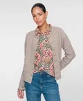 Geisha Vest met ruffles Beige