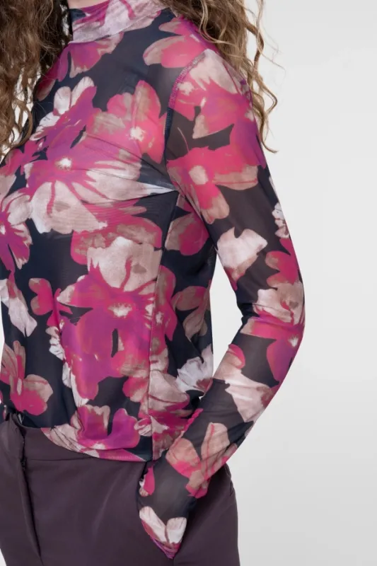 Geisha Top mesh Zwart