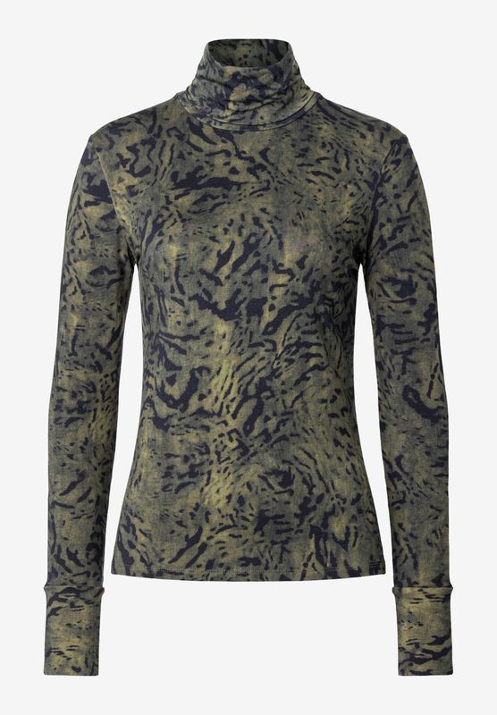 moreandmore Shirt met print Groen