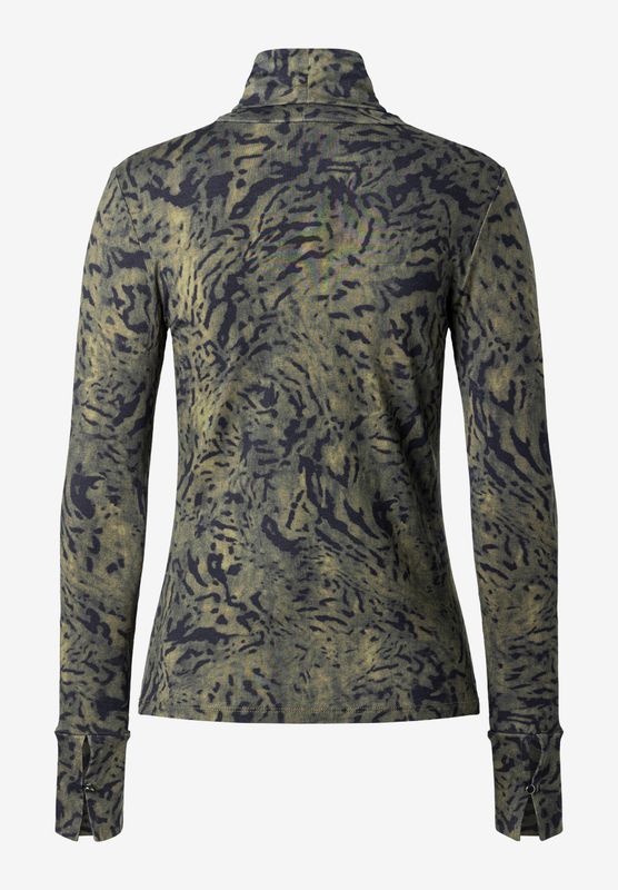 moreandmore Shirt met print Groen