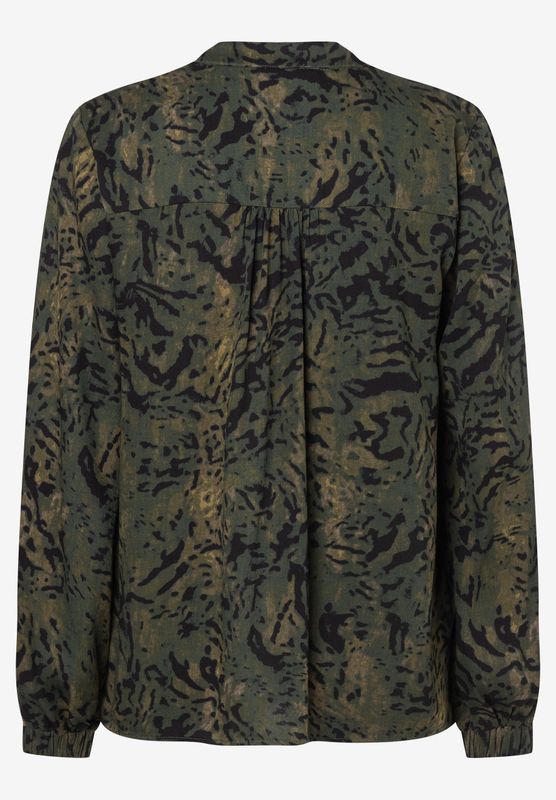 moreandmore Printed Blouse Groen