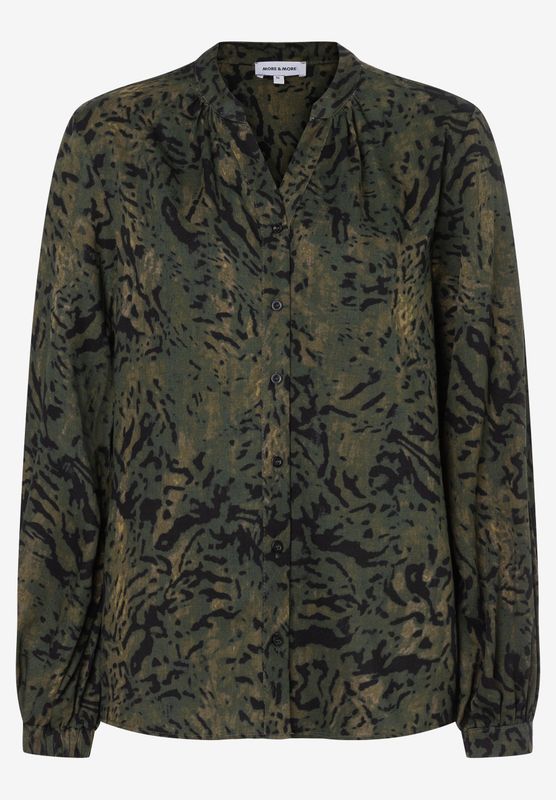 moreandmore Printed Blouse Groen