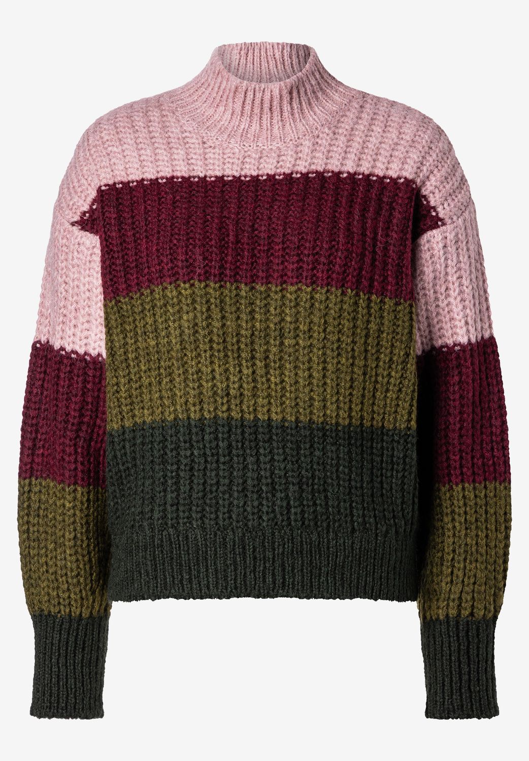 moreandmore Gebreide streep trui Roze