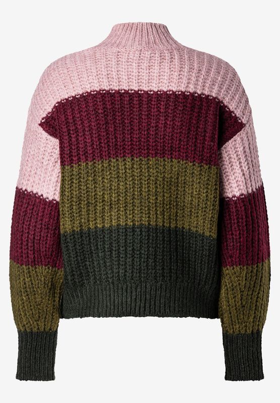 moreandmore Gebreide streep trui Roze