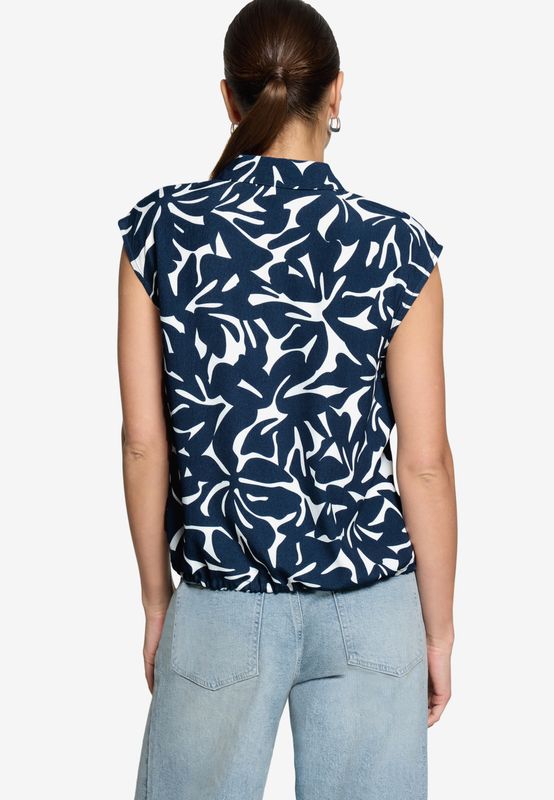 Zero Blouse met print Blauw