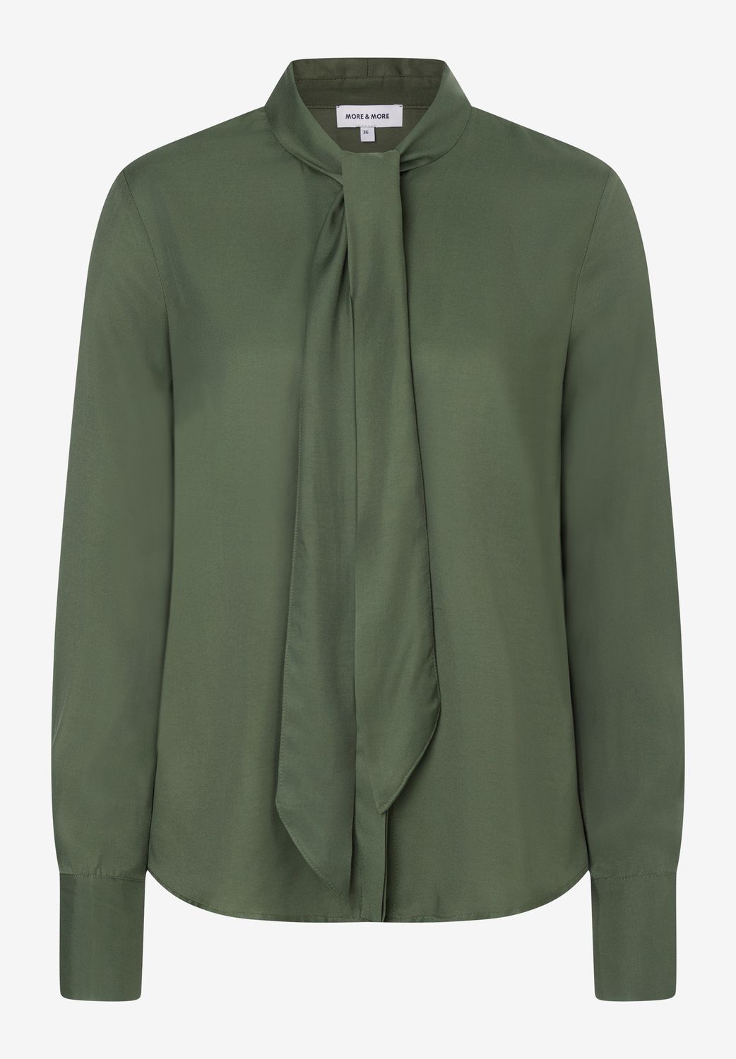 moreandmore Bow Blouse Groen
