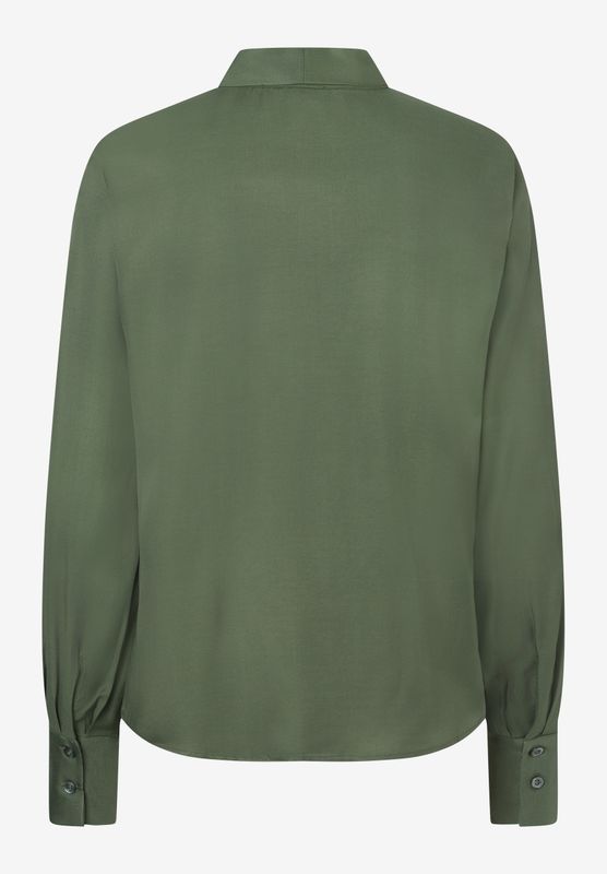 moreandmore Bow Blouse Groen