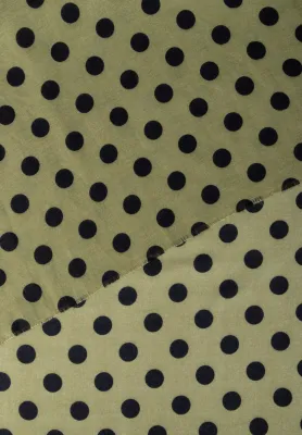 moreandmore Woven Scarf with Dots Groen
