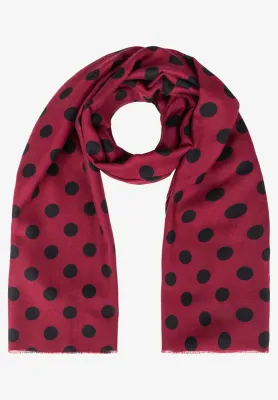 moreandmore Sjaal met stippen Rood