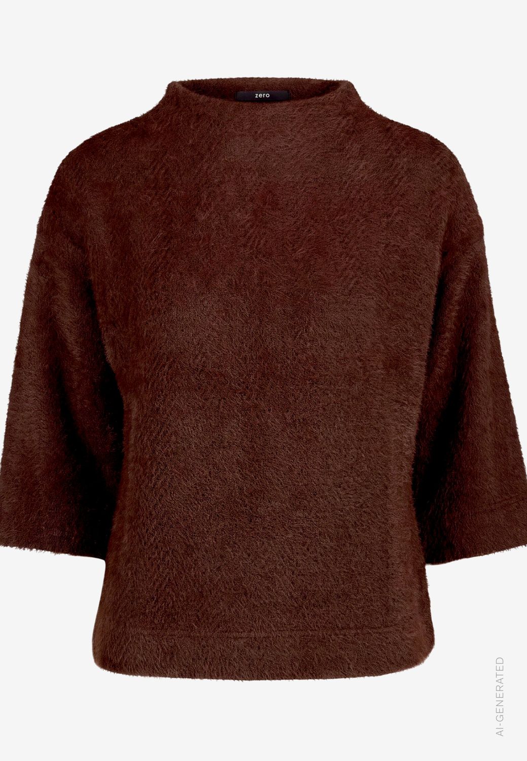 Zero Sweatshirt met 3/4 mouwen bruin