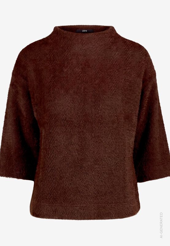 Zero Sweatshirt met 3/4 mouwen bruin