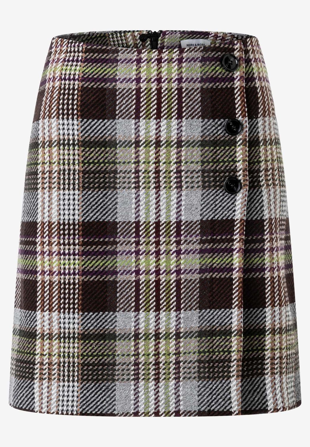 moreandmore Maxi Check Rok Beige