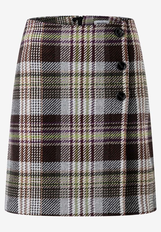 moreandmore Maxi Check Rok Beige