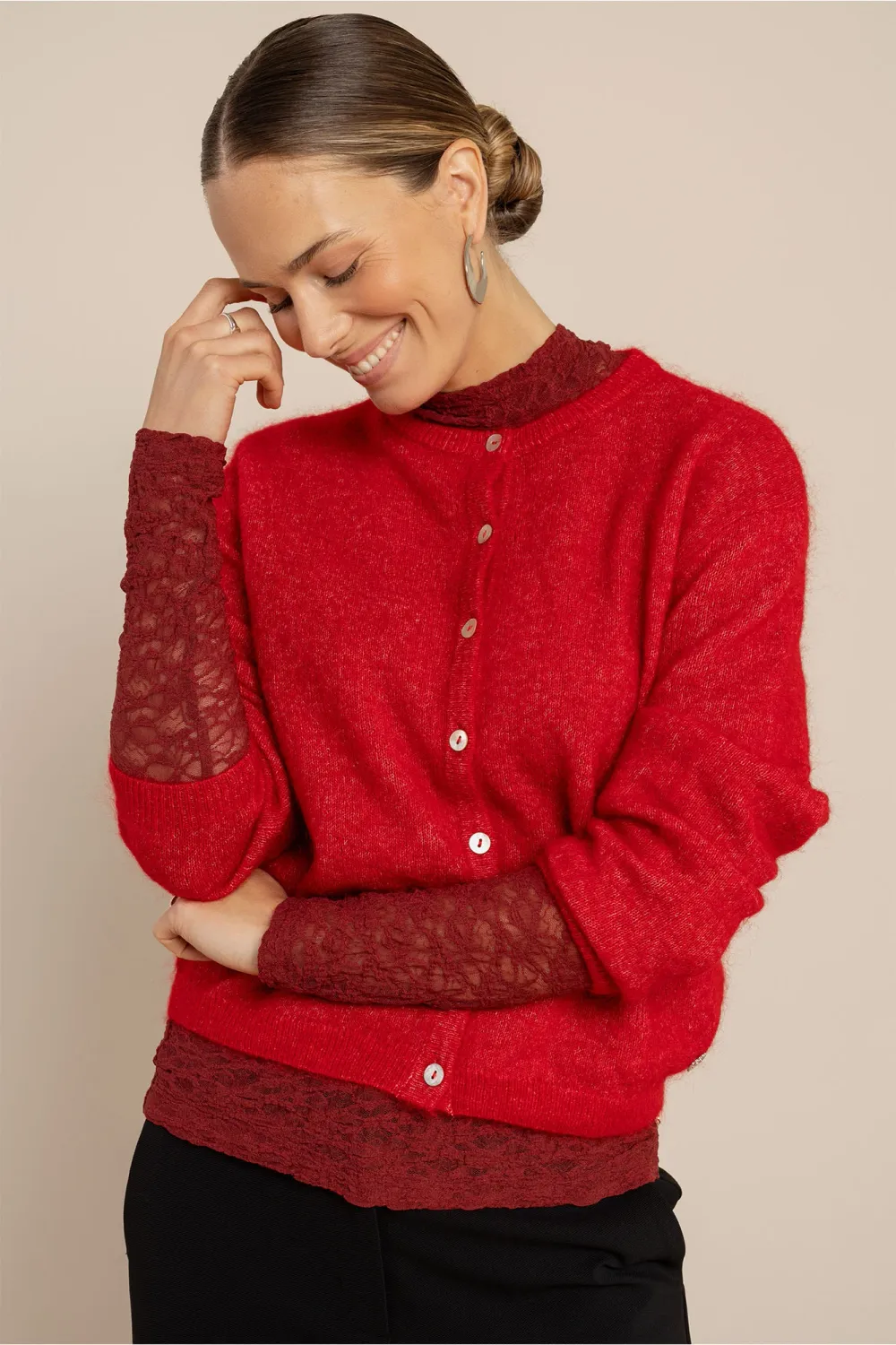 Studio Anneloes Bibi cardigan Rood