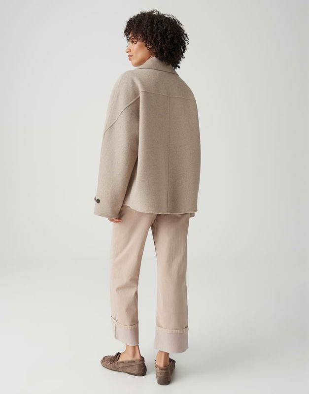 Opus Cabanjasje van dubbellaagse wol Beige