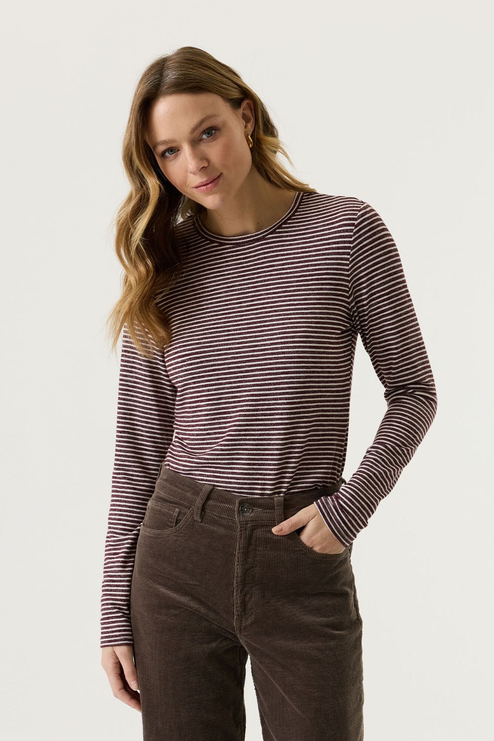 Garcia shirt langemouwen Bruin