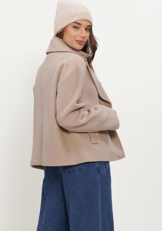Moscow Jas wol kort Beige