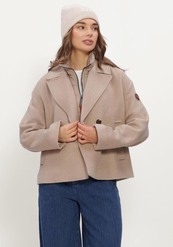 Moscow Jas wol kort Beige