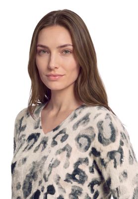 Betty Barclay trui met print beige/grijs