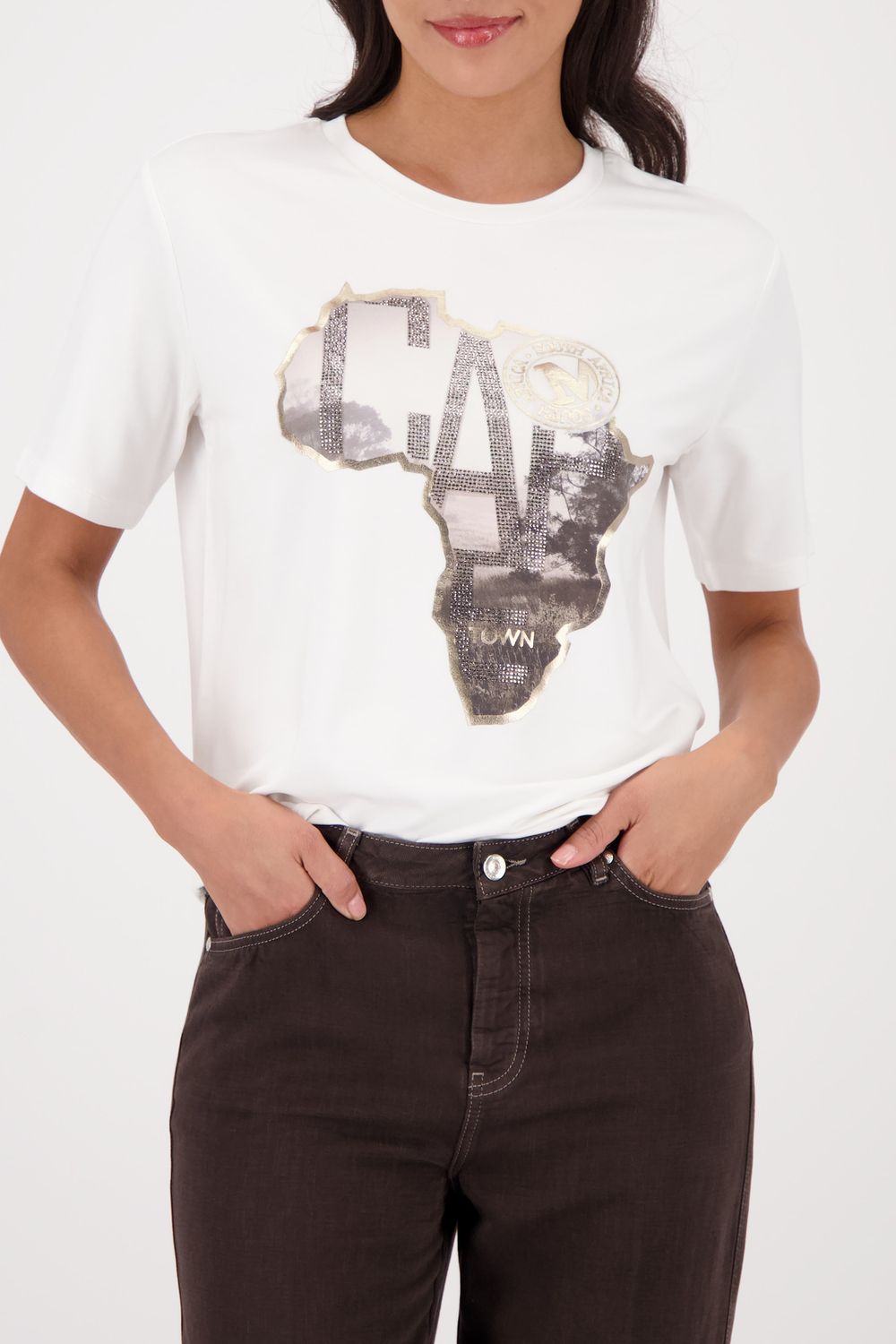 Monari T-Shirt off-white Ecru