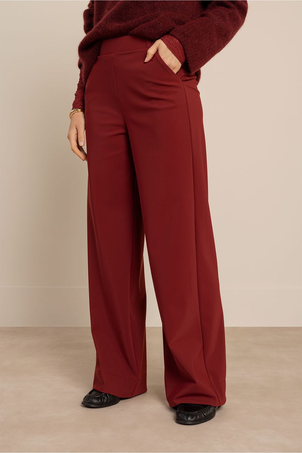 Studio Anneloes Lexie bonded trousers Rood