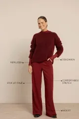 Studio Anneloes Lexie bonded trousers Rood