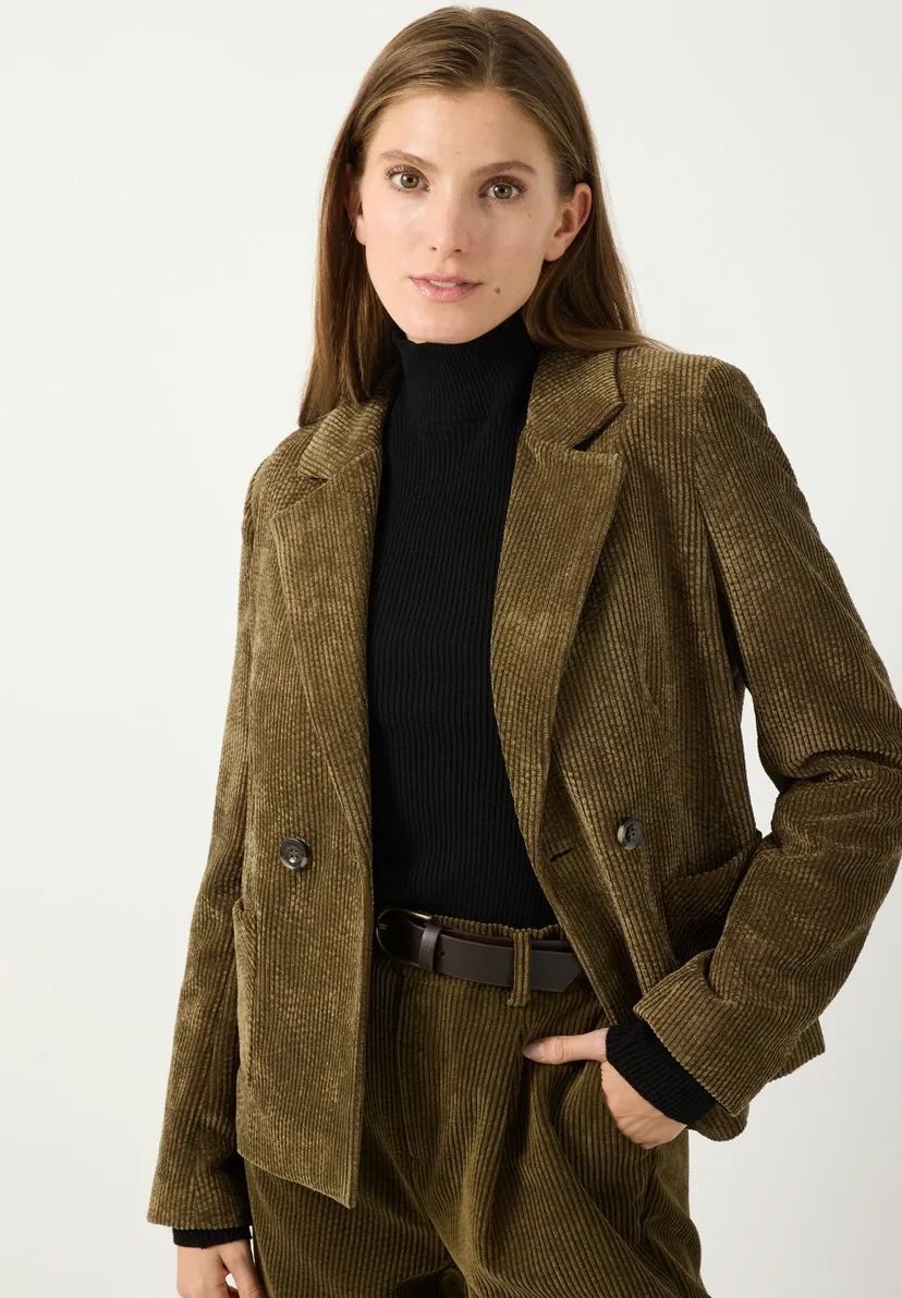 More&amp;More Soft Corduroy Blazer Groen