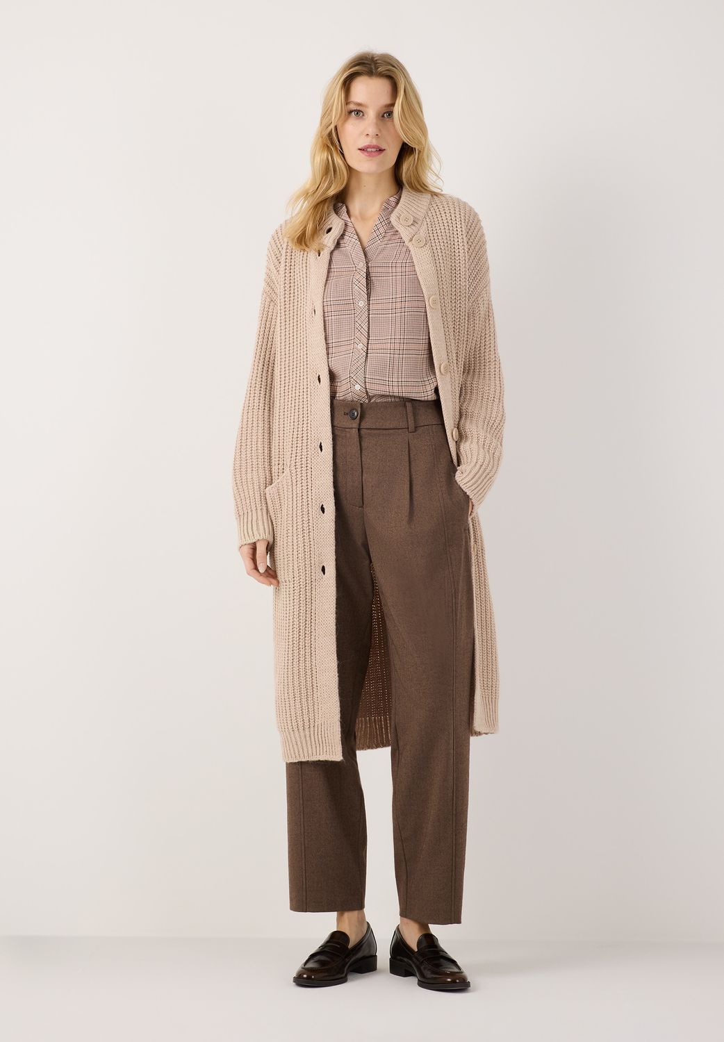 More&amp;More lang gebreide jas Beige