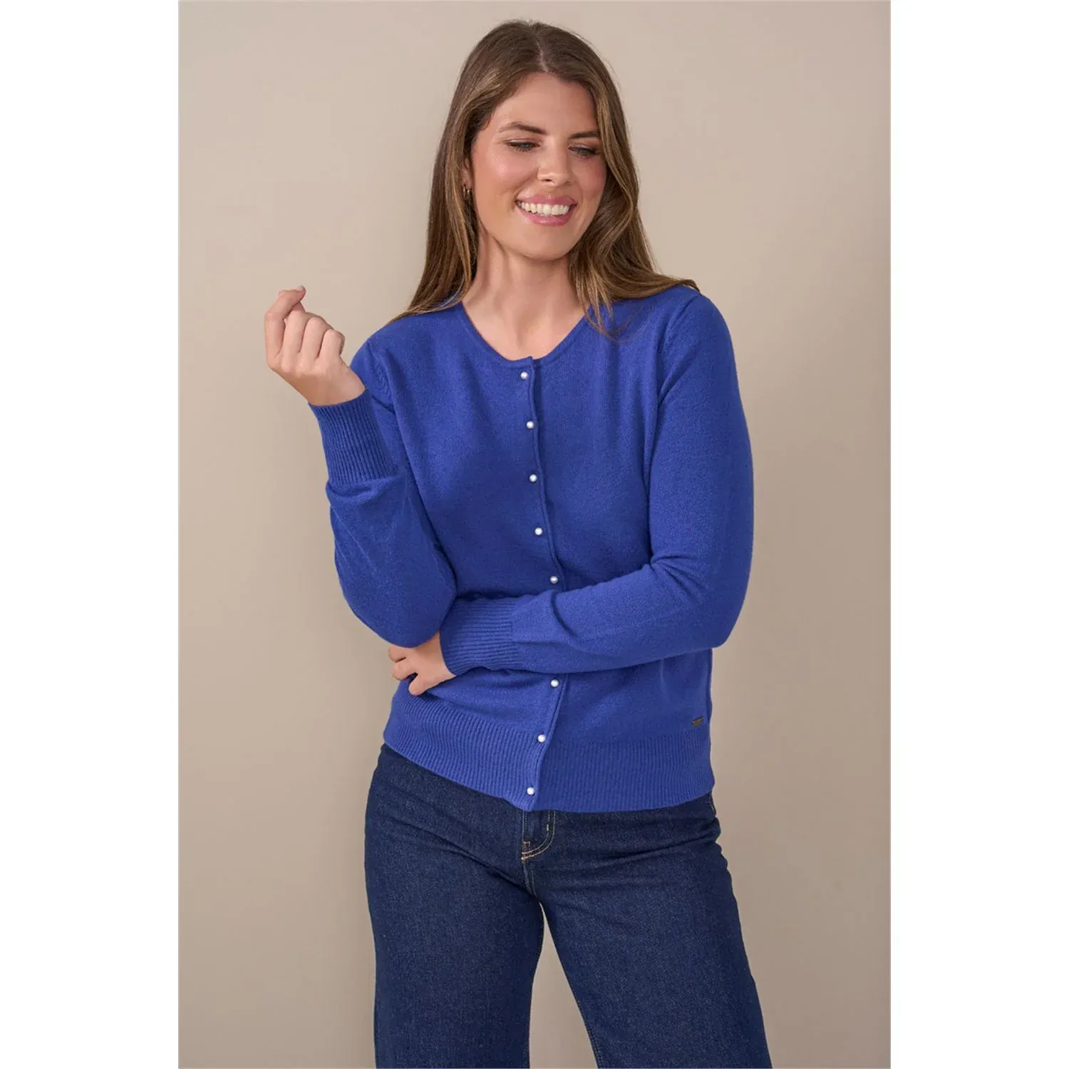 Roberto Sarto Vest ronde hals wol Blauw