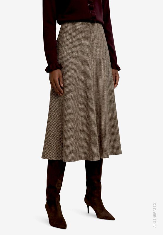 Zero lange rok Casual Beige