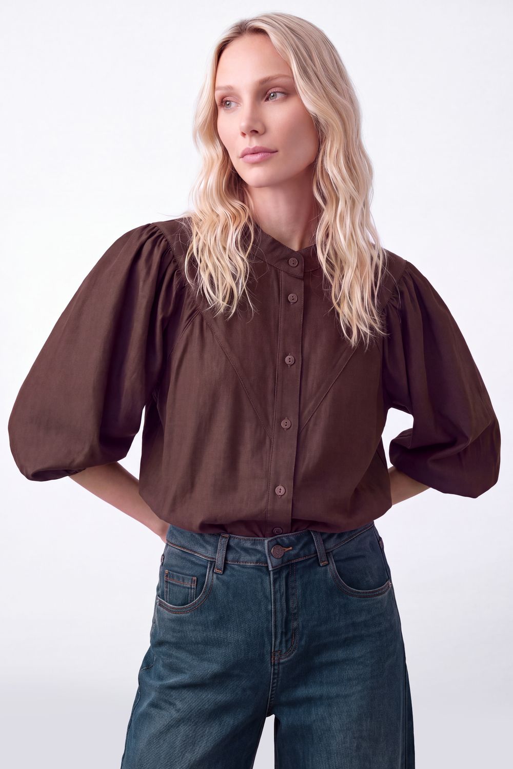 Florez Bibi Blouse Donker Bruin