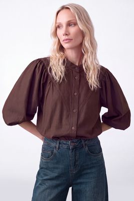 Florez Bibi Blouse Donker Bruin