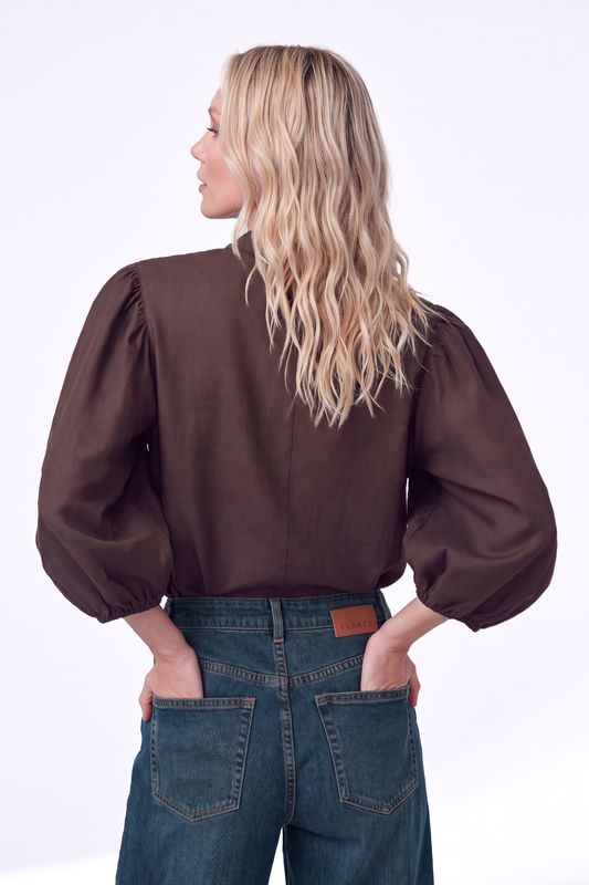 Florez Bibi Blouse Donker Bruin