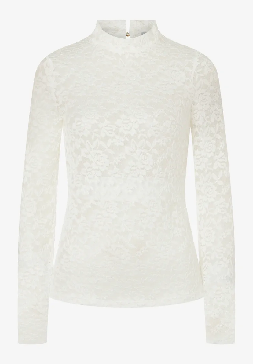 moreandmore Kanten shirt Wit