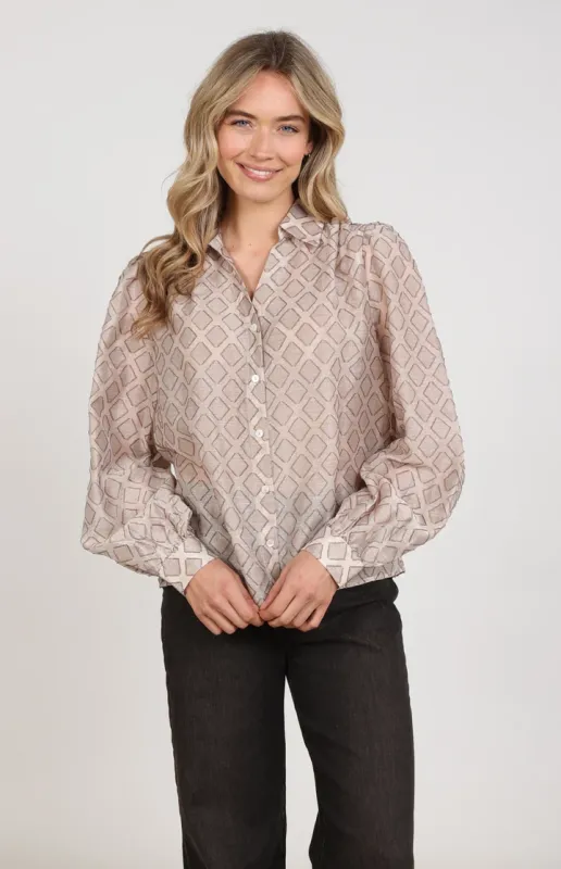 Nukus Antonella Blouse Pattern Beige