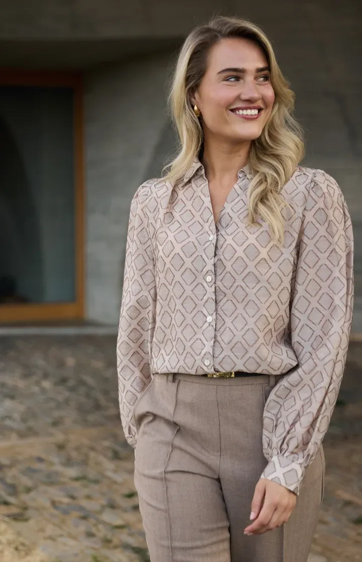 Nukus Antonella Blouse Pattern Beige