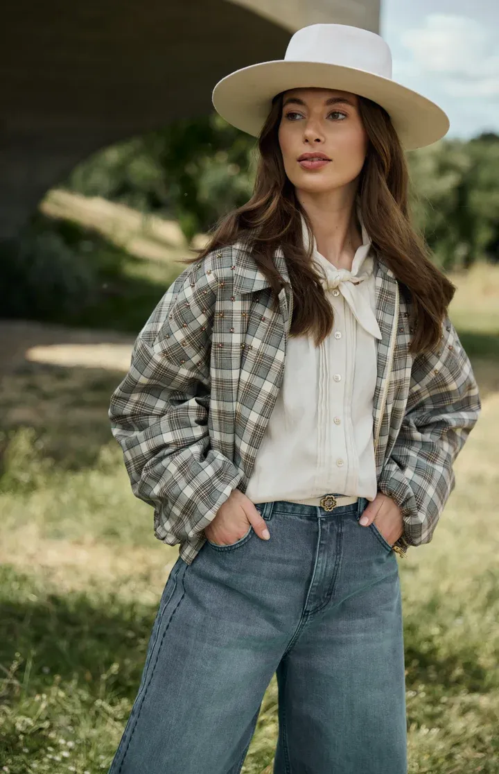 Nukus Dominique Jacket Check Bruin