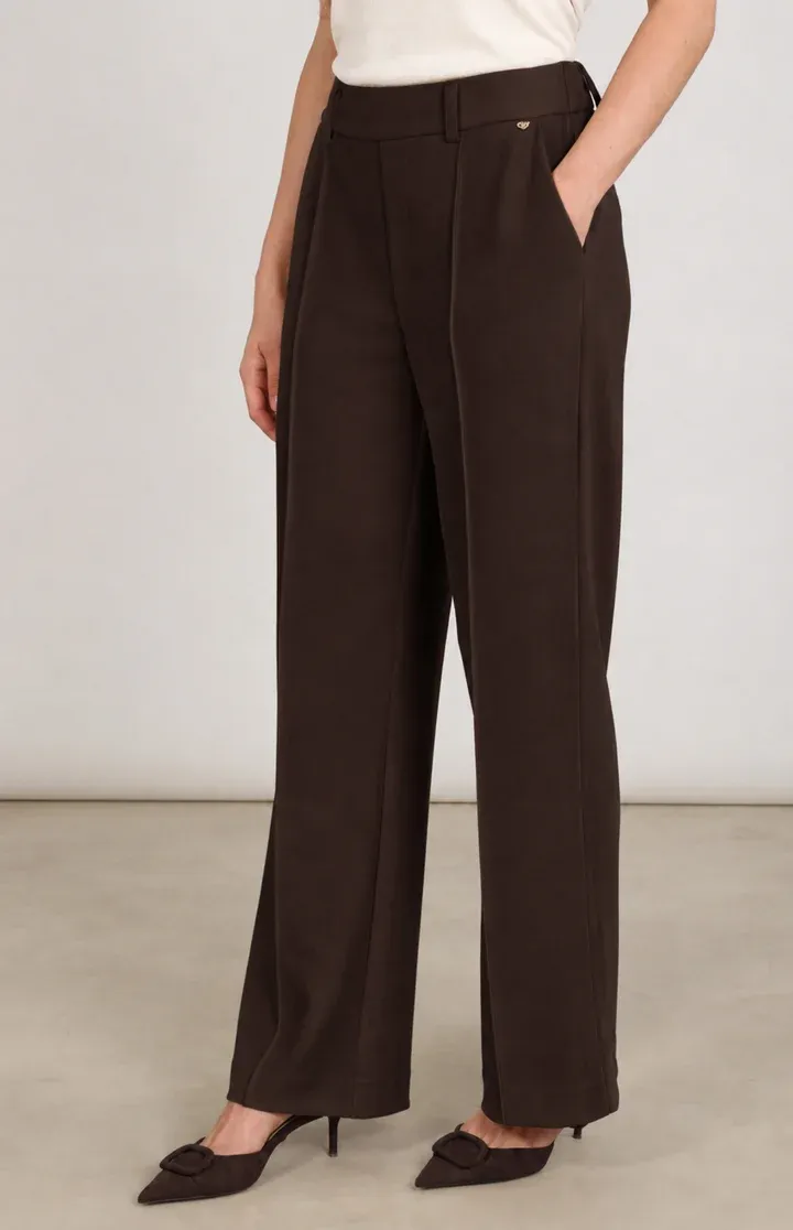 Nukus Jill Pants Suedine Bruin