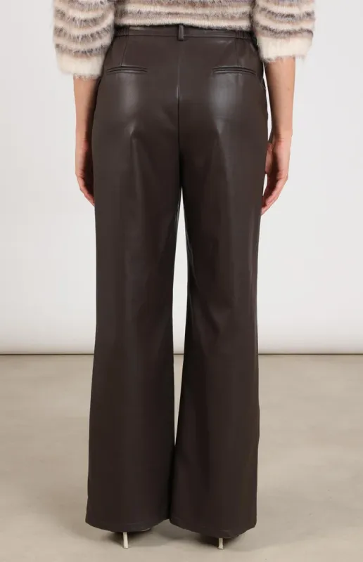 Nukus Beverly Pants Pockets PU Bruin