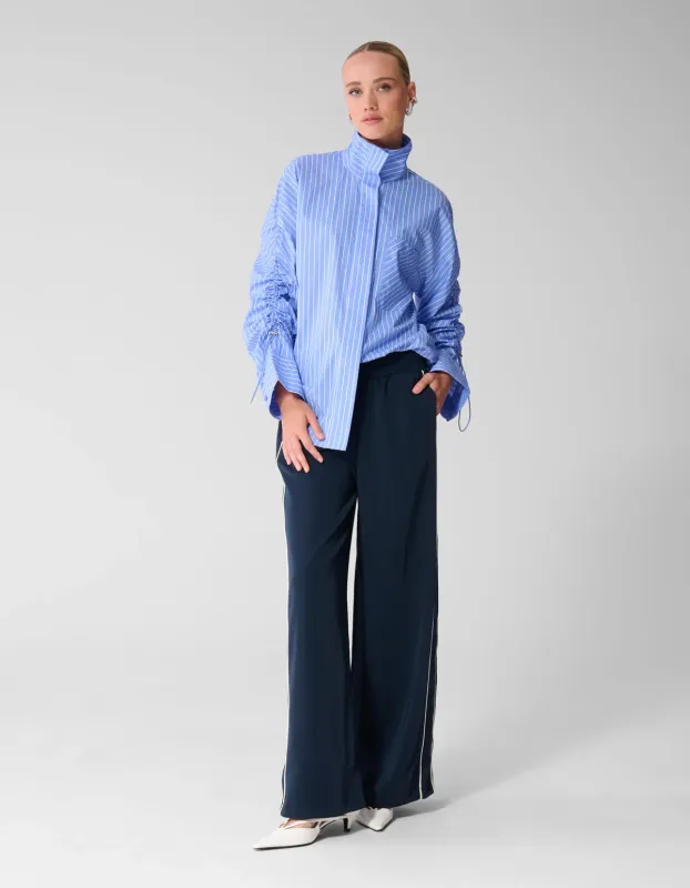 Shoeby Gathering sleeve Blouse Blauw