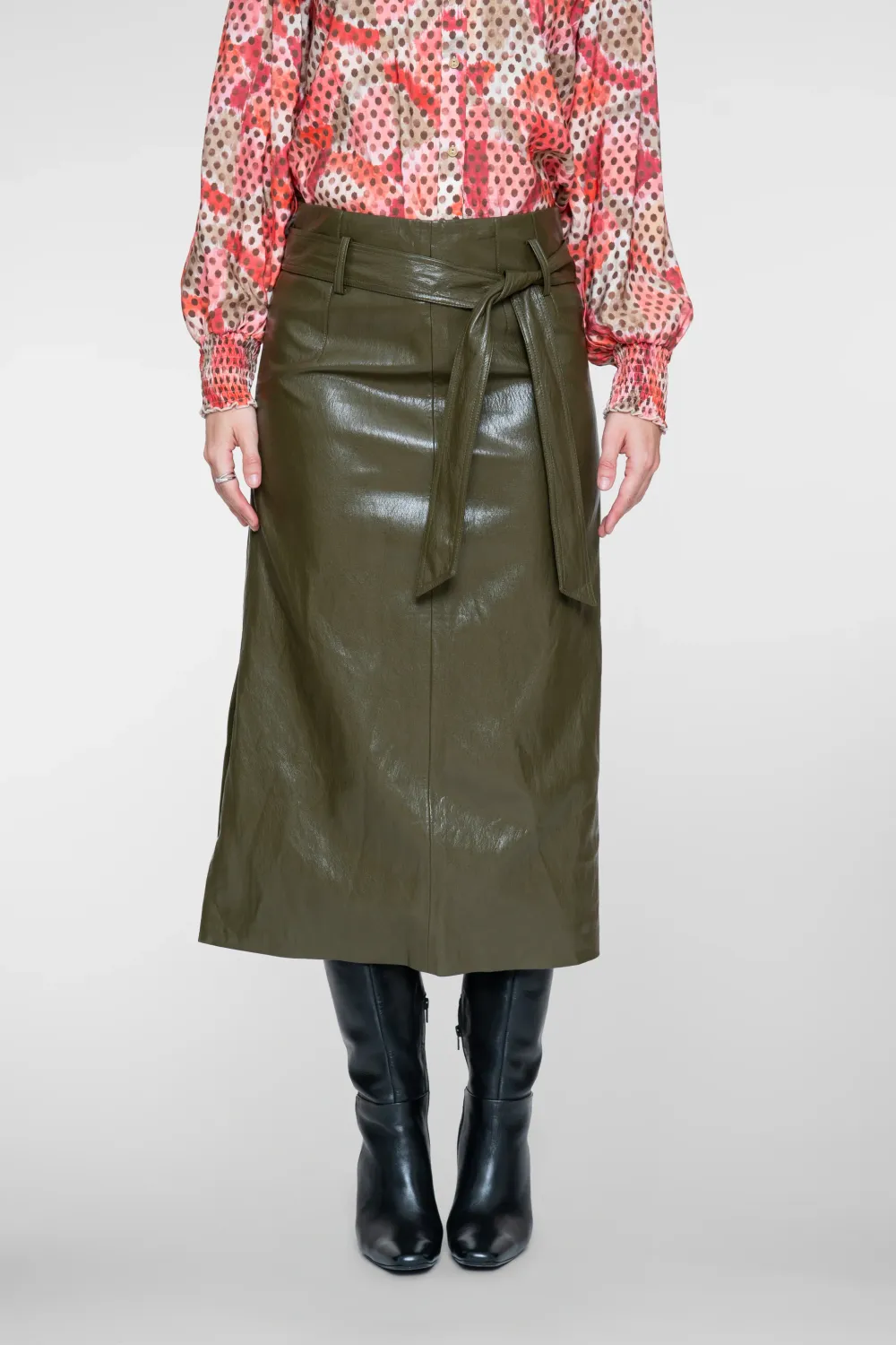 Geisha Rok met riem Groen