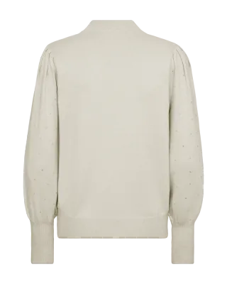 Freequent Trui met mouw detail Beige