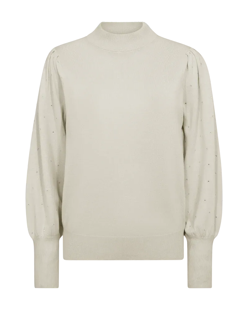 Freequent Trui met mouw detail Beige