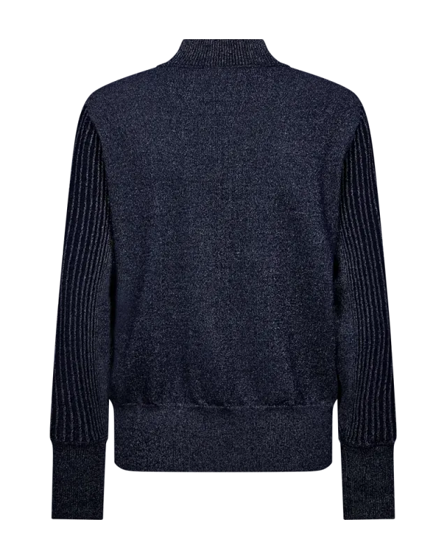 Freequent Trui met glittereffect Blauw
