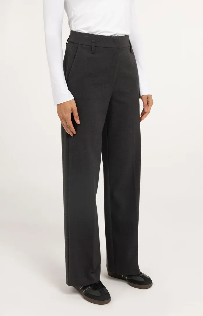 YAYA Pantalon met rechte pijpen Zwart
