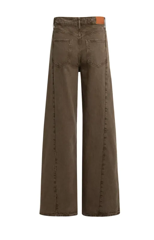 YAYA Denim met wijde pijpen - L34 Bruin