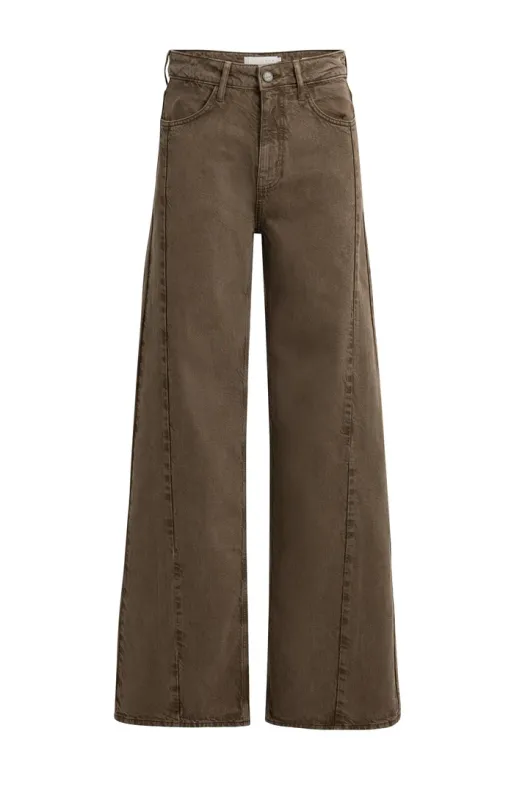 YAYA Denim met wijde pijpen - L34 Bruin