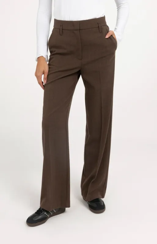 YAYA Pantalon met rechte pijpen Bruin