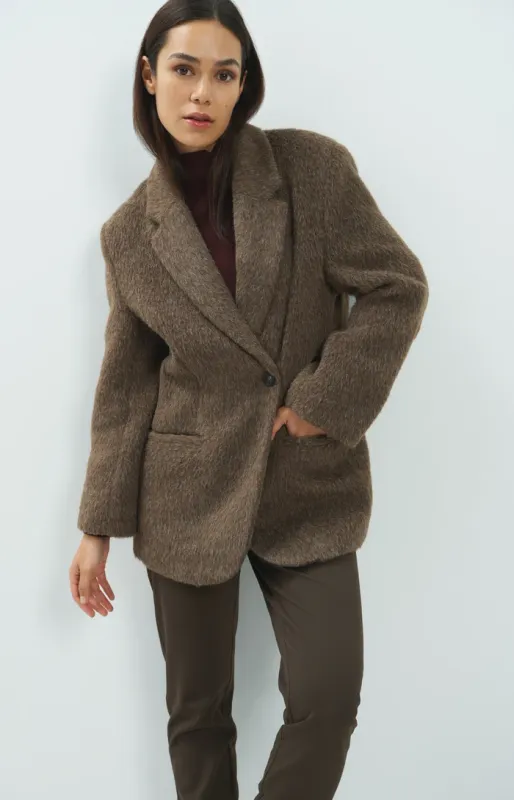 YAYA Oversized blazerjas Bruin