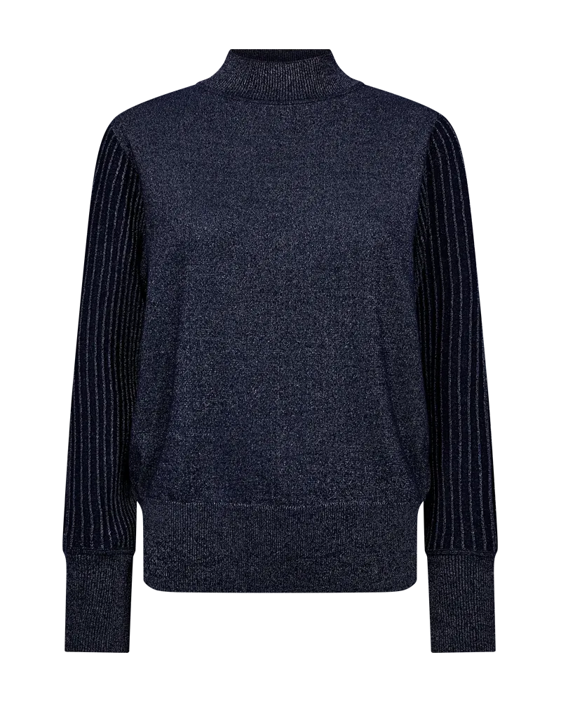Freequent Trui met glittereffect Blauw